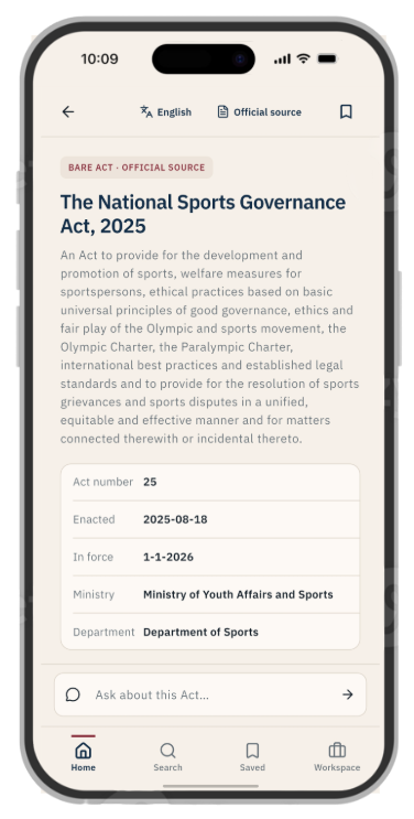 Lawqet Official Source Bare Act Reader Screen
